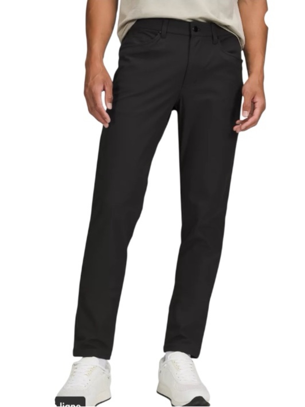 Lululemon ABC Black Slim-Fit 5 Pocket Pant Sz 33X34 Warpstreme Casual Dress